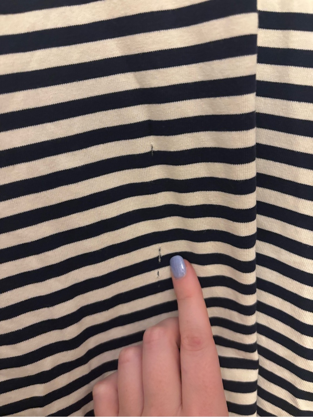 Lioness Bloom Short Sleeve Tee in navy white stripe M - Picture 8 of 9